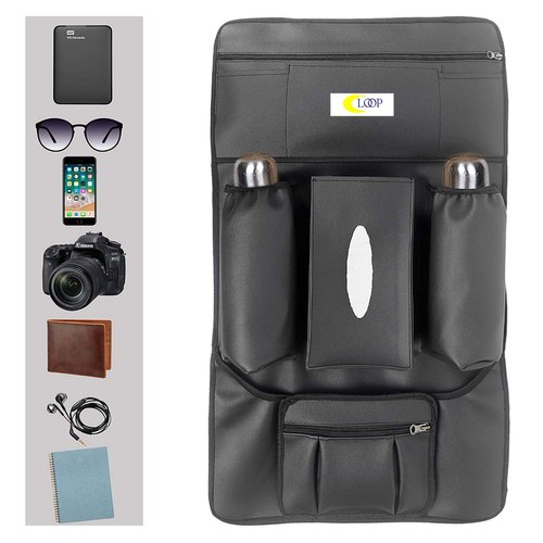 Black Loop Car Organizer Back Seat Organizer