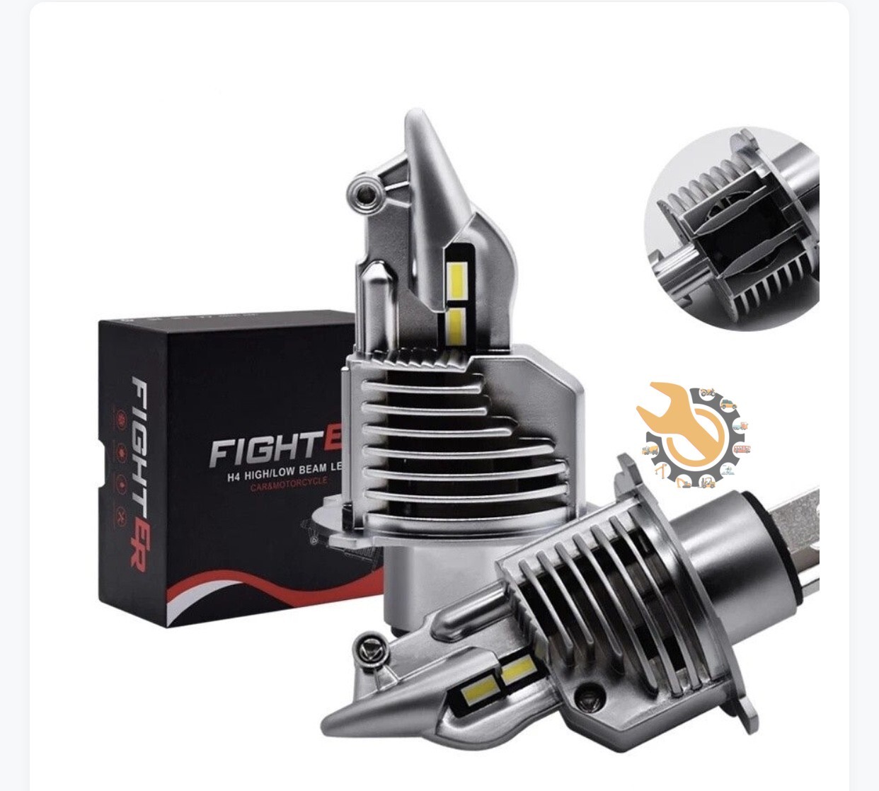 Fighter Led Bulbs Car/motorcycle Headlight 36W 12V 6000K Super Led 8000LM 1 piece