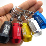 JDM RACING D1 Spec Aluminum alloy car Wheel Lug Nuts Screw Keychain Keyring Key Ring Chain