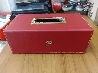 Squae Shape Leather Tissue Box For Cars
