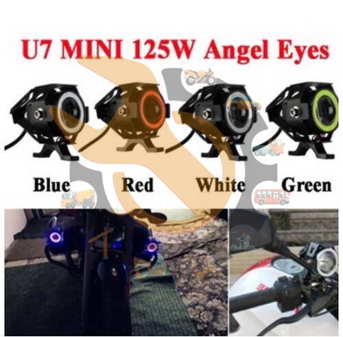 LANFY Angel Eyes Motorcycle LED Headlight