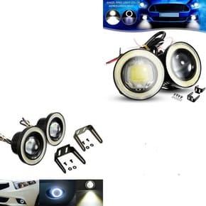 2X 3.5 inch 3200Lm Round LED Fog Lights Lamp with Amber Angel Eyes Halo Ring 12V