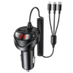 Usams 3 in 1 Spring Cable 3.4A Dual USB Car Charger