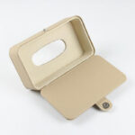 PU Leather Tissue Box Car Tissue Holder Sun Visor Hanging Napkin Storage Box for Auto Organizer Acce