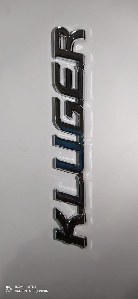 Car Monogram Logo KLUSER Silver Color