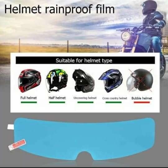 Helmet Rain Drop Film