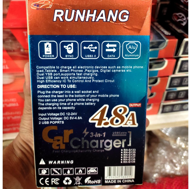 Car Charger 4 In 1 Fast Mobile Charger