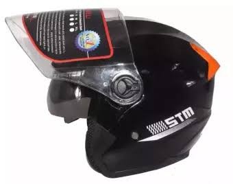 STM-603 Bike Helmet for Men and Women With Sun Glass - Black